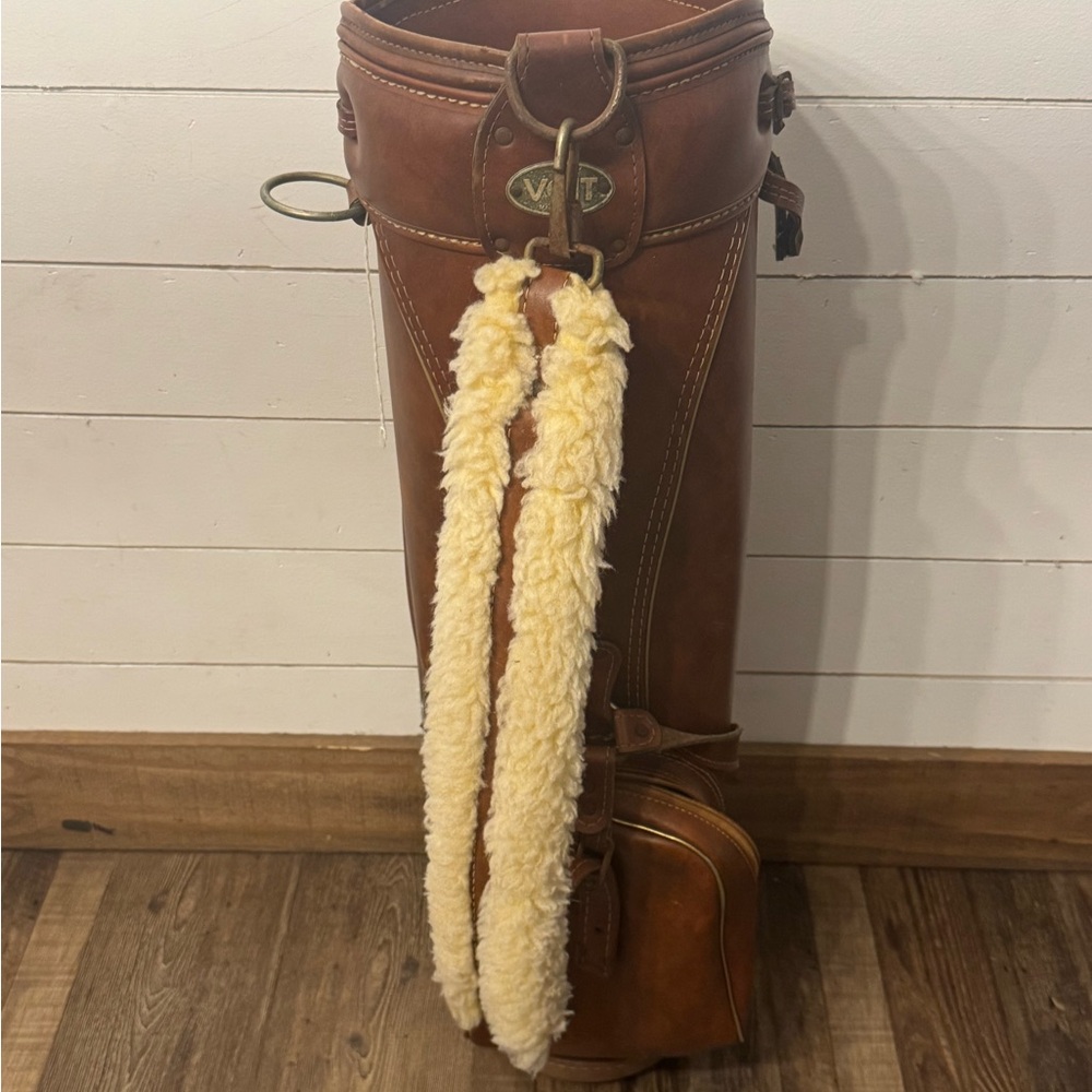 vintage Voit leather golf bag
